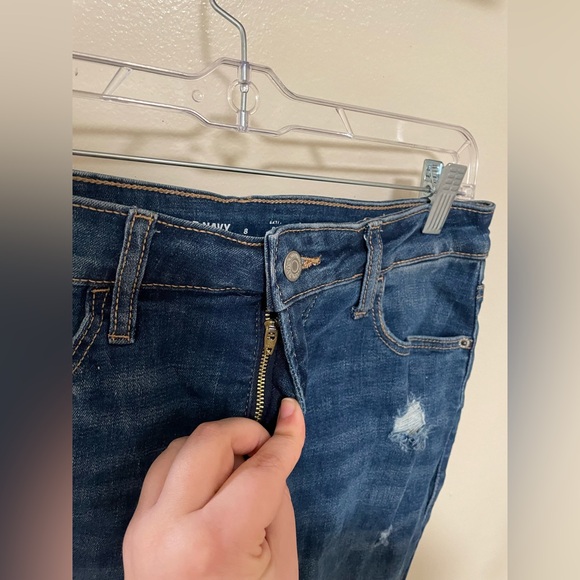 ✨Old Navy Distressed Jeans Super Hi Rise Size 8 - Picture 6 of 9